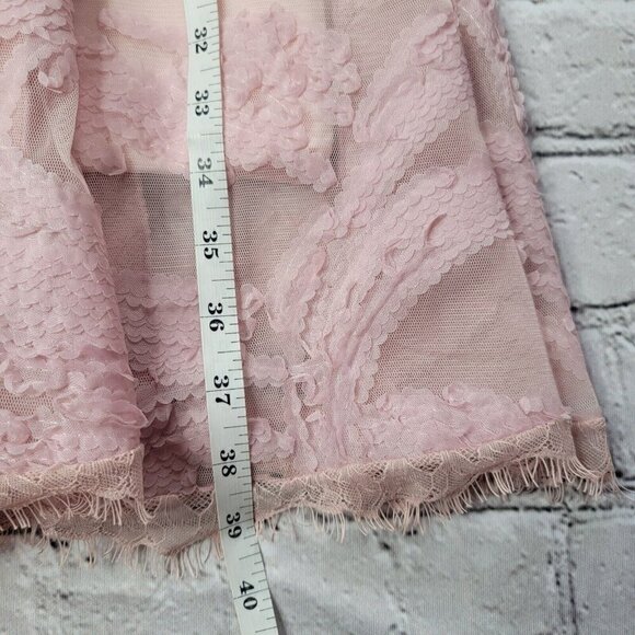 Dress The Population Maya Woven Fit Flare Dress Pink Sweetheart Neck Size M - Picture 11 of 12